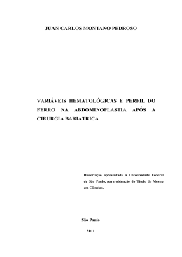 juan carlos montano pedroso vari&aacute;veis hematol&oacute;gicas e