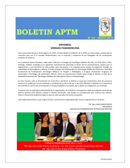 BOLETIN APTM - Conselho Regional de Biomedicina 1ª Região