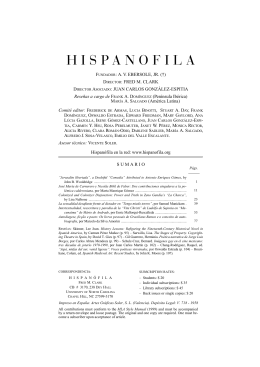 HISPANOFILA - Romance Studies Publications