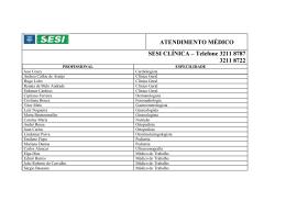 ATENDIMENTO MÉDICO SESI CLÍNICA – Telefone 3211