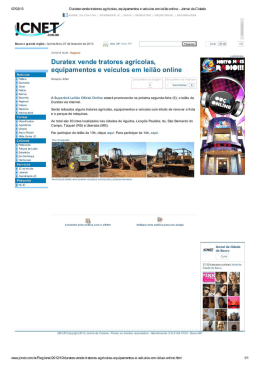 Duratex vende tratores a...line - Jornal da Cidade