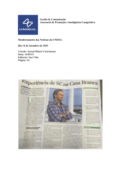 Gest&atilde;o de Comunica&ccedil;&atilde;o Assessoria de Promo&ccedil;&atilde;o e