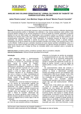 JORNAL DA CIDADE DE TAUBAT&Eacute;
