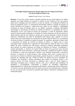 Estrat&eacute;gias Empresariais para Jornais Impressos em