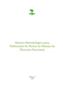 Roteiro Metodol&oacute;gico para Elabora&ccedil;&atilde;o de Planos de Manejo de