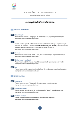 Instru&ccedil;&otilde;es de Preenchimento