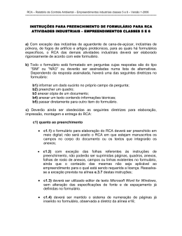 Instru&ccedil;&otilde;es para Preenchimento - Funda&ccedil;&atilde;o Estadual do Meio