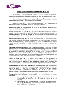 INSTRU&Ccedil;&Otilde;ES DE PREENCHIMENTO DO MAPA IC1