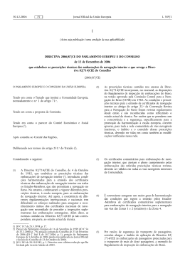 DIRECTIVA 2006/87/CE DO PARLAMENTO EUROPEU E DO