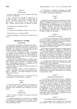 Decreto-lei 137/2006 - Associação Portuguesa do Veículo a Gás