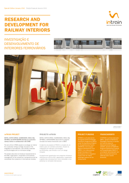 investiga&ccedil;&atilde;o e desenvolvimento de interiores ferrovi&aacute;rios