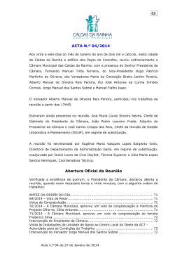 Acta 04 de 2014 - Câmara Municipal das Caldas da Rainha