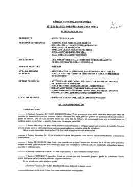 ACTA DA REUNI&Atilde;O oRDIN&Aacute;RIA REALIZADA NO DIA M L. a
