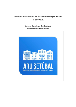 Altera&ccedil;&atilde;o &agrave; Delimita&ccedil;&atilde;o da &Aacute;rea de Reabilita&ccedil;&atilde;o Urbana de