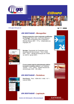 CIDInfo N.&ordm; 7 - 2008 - Gabinete de Estrat&eacute;gia e Planeamento