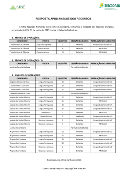 Resposta ao Recurso