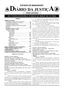 diário da justiça - Portal do Poder Judiciário do Estado do Maranhão