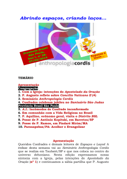 Abrindo espa&ccedil;os, criando la&ccedil;os