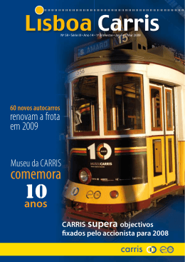 Revista Lisboa Carris N.º 59, Série III, Ano 14, 1º Trimestre