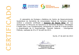 Joseane de Souza - CDSA-UFCG - Universidade Federal de