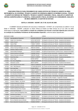 PNEs Deferidos - COVEST: Diretoria de Concursos e Vestibulares