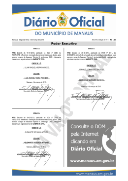 Di&aacute;rio Oficial do Munic&iacute;pio com lista de convocados pela