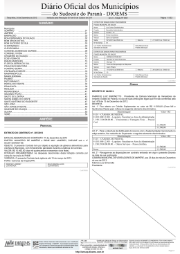 Di&aacute;rio Oficial dos Munic&iacute;pios