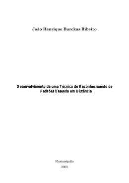 Jo&atilde;o Henrique Burckas Ribeiro Desenvolvimento de uma T&eacute;cnica