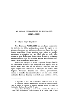 As Ideias pedag&oacute;gicas de Pestallozzi