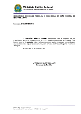 &iacute;ntegra da apela&ccedil;&atilde;o - Procuradoria da Rep&uacute;blica no Amap&aacute;