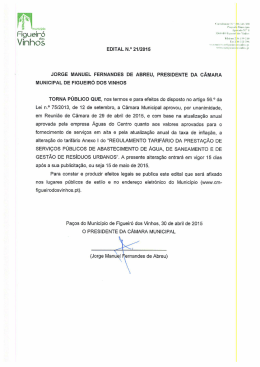 EDITAL N.D 2112015 JORGE MANUEL FERNANDES DE ABREU