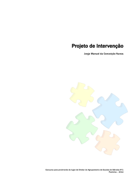 Projeto de Interven&ccedil;&atilde;o