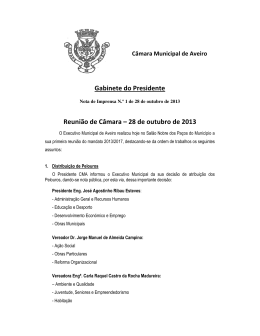 Gabinete do Presidente Reuni&atilde;o de C&acirc;mara &ndash; 28 de outubro de 2013