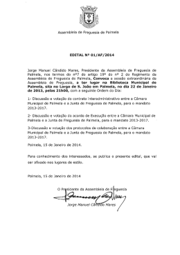 Clique para ler o edital. - Junta de Freguesia de Palmela