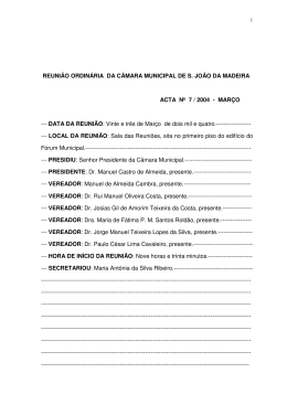 Acta n&ordm; 7 - C&acirc;mara Municipal de S&atilde;o Jo&atilde;o da Madeira