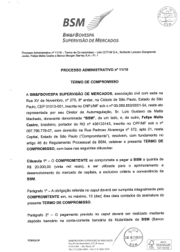 Veja o Termo de Compromisso do Sr. Felipe Malta Castro