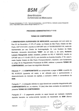 Veja o Termo de Compromisso do Sr. Norberto Lanzara