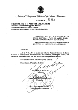 Ac&Oacute;RD&Atilde;oNT , 23853 - Tribunal Regional Eleitoral de Santa Catarina