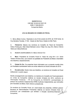 INVESTCO S.A. CNPJ/MF 00.644.907/0001