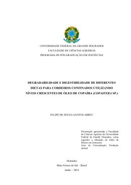 degradabilidade e digestibilidade de diferentes dietas para