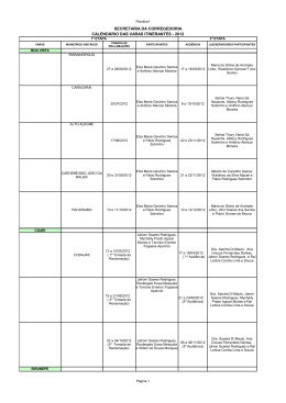 secretaria da corregedoria calend&aacute;rio das varas itinerantes
