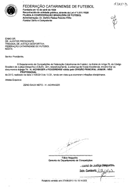 Proc. 338-13 - Federação Catarinense de Futebol