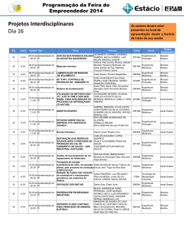 Projetos Interdisciplinares Dia 16