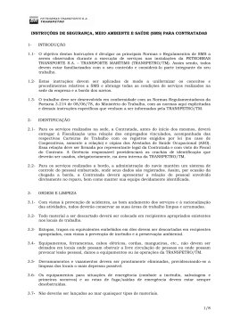 Instru&ccedil;&otilde;es de Seguran&ccedil;a, Meio Ambiente e Sa&uacute;de