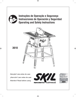 Instru&ccedil;&otilde;es de Opera&ccedil;&atilde;o e Seguran&ccedil;a Instrucciones de Operaci&oacute;n y