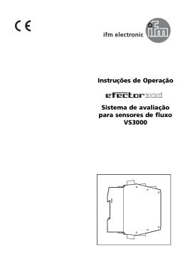 Instru&ccedil;&otilde;es de Opera&ccedil;&atilde;o Sistema de avalia&ccedil;&atilde;o para sensores