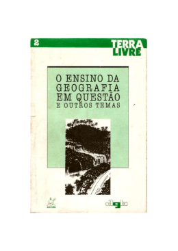 0 ensino da geografia em quest&atilde;o e outros temas