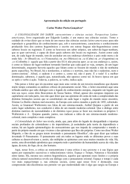 Apresenta&ccedil;&atilde;o da edi&ccedil;&atilde;o em portugu&ecirc;s Carlos Walter Porto
