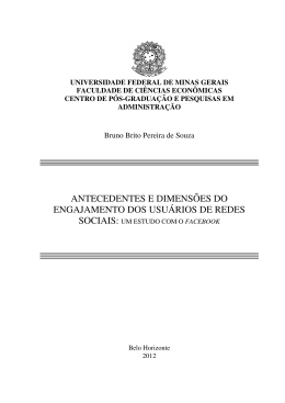 antecedentes e dimens&otilde;es do engajamento dos usu&aacute;rios de redes