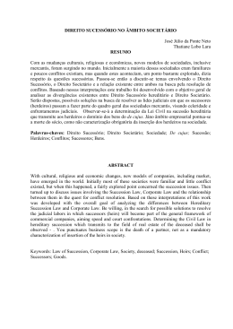 DIREITO SUCESS&Oacute;RIO NO &Acirc;MBITO SOCIET&Aacute;RIO Jos&eacute; J&uacute;lio da